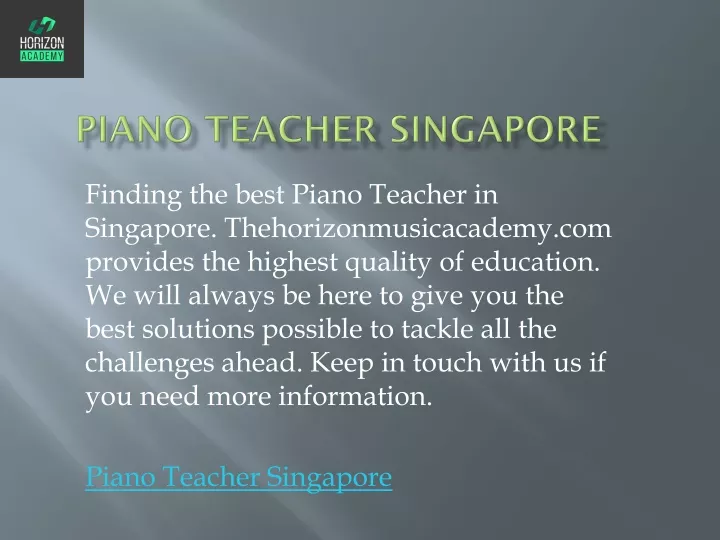piano teacher singapore