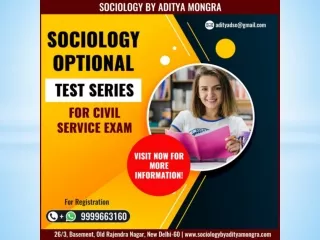 Sociology Optional Test Series 2022