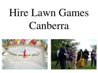 Hire Lawn Games Canberra