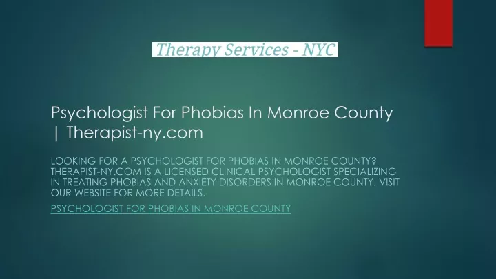 psychologist for phobias in monroe county therapist ny com