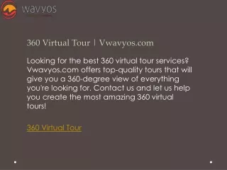 360 Virtual Tour  Vwavyos.com
