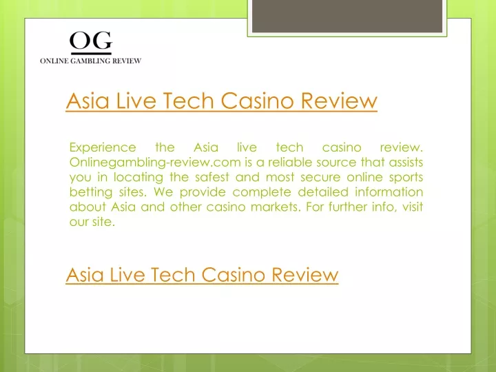 asia live tech casino review