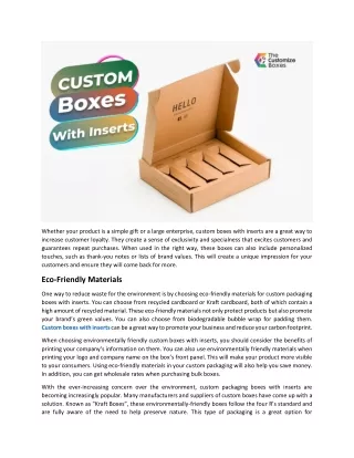 whether your product is a simple gift or a large