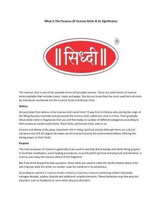 Incense Sticks Manufacturers in Pune