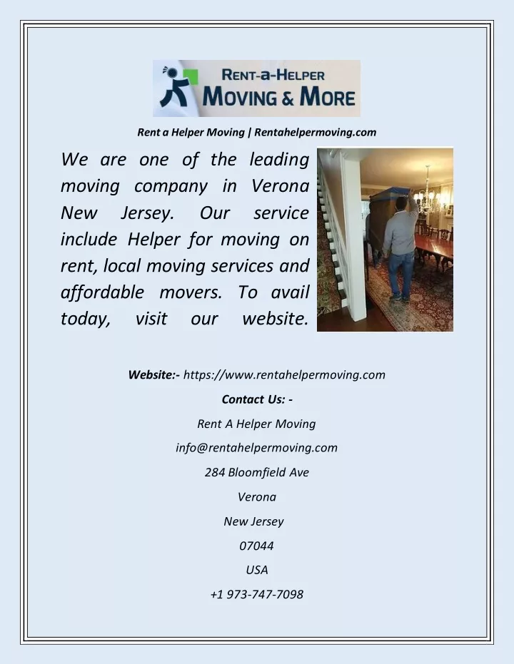 rent a helper moving rentahelpermoving com