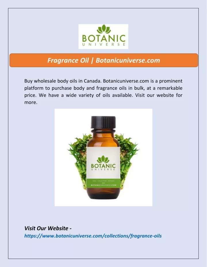 fragrance oil botanicuniverse com