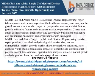 middle east and africa single use medical devices