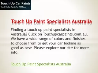 touch up paint specialists australia