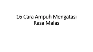 16 Cara Ampuh Mengatasi Rasa Malas