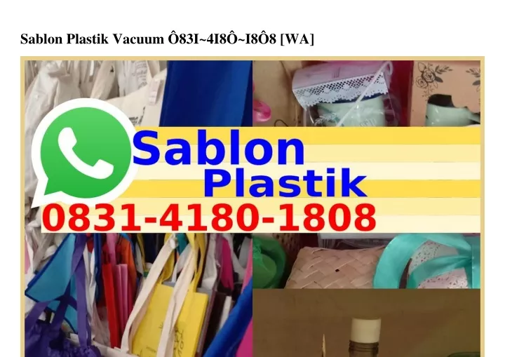 sablon plastik vacuum 83i 4i8 i8 8 wa