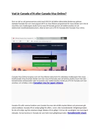 vad r canada eta eller canada visa online
