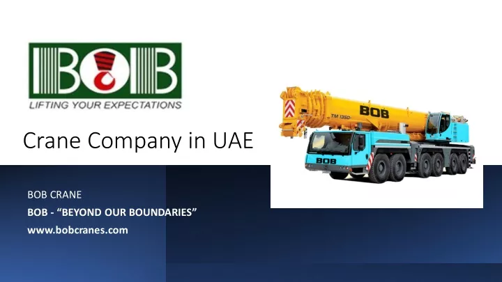 crane company in uae