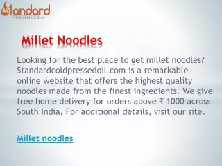 millet noodles