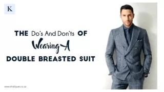 The Do's And Dont's Of Wearing A Double Breasted Suits