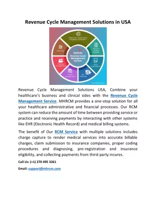 revenue cycle management solutions in usa