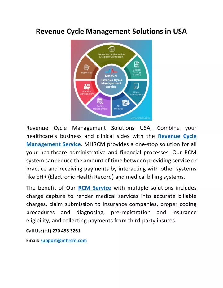 revenue cycle management solutions in usa