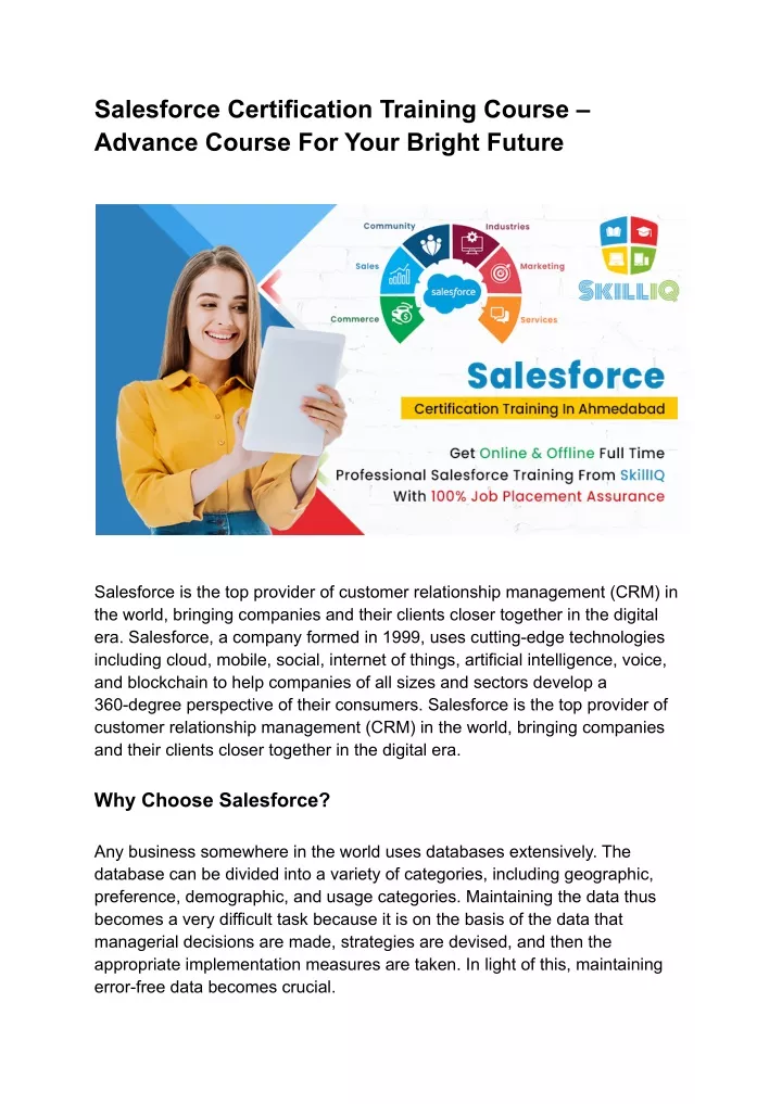 salesforce certification training course advance