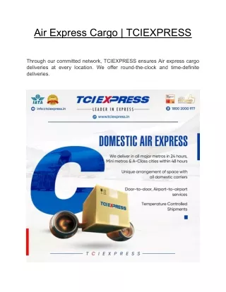 Air Express Cargo  | TCIEXPRESS