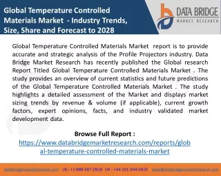 global temperature controlled materials market