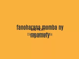 fanoharana momba ny mpamafy