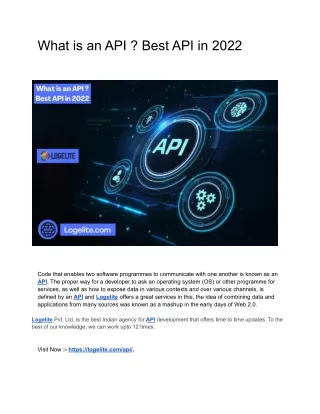 what is an api best api in 2022