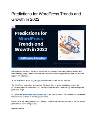predictions for wordpress trends and growth