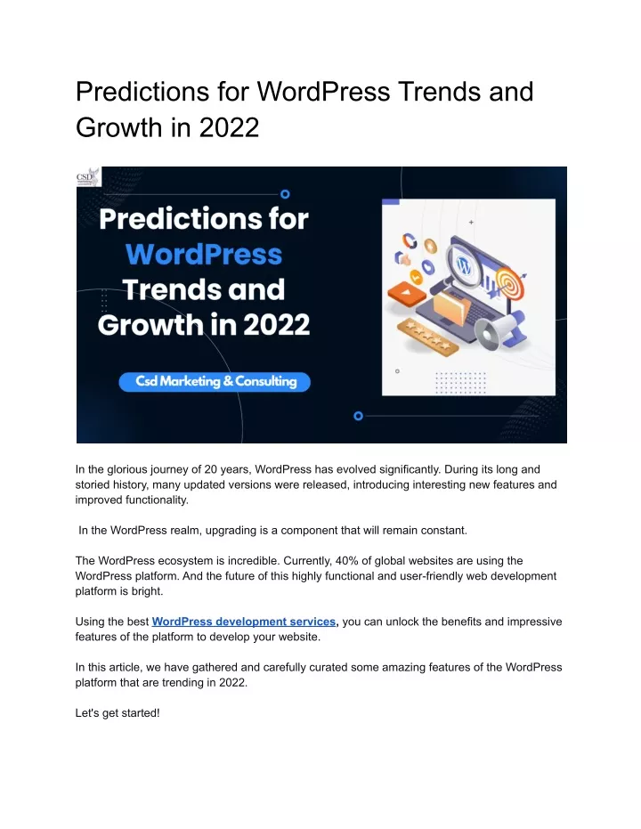 predictions for wordpress trends and growth