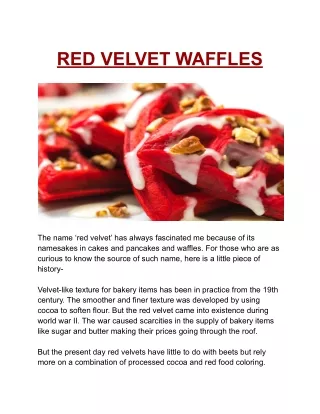 Red Velvet Waffles Recipe - Harsha Enterprises