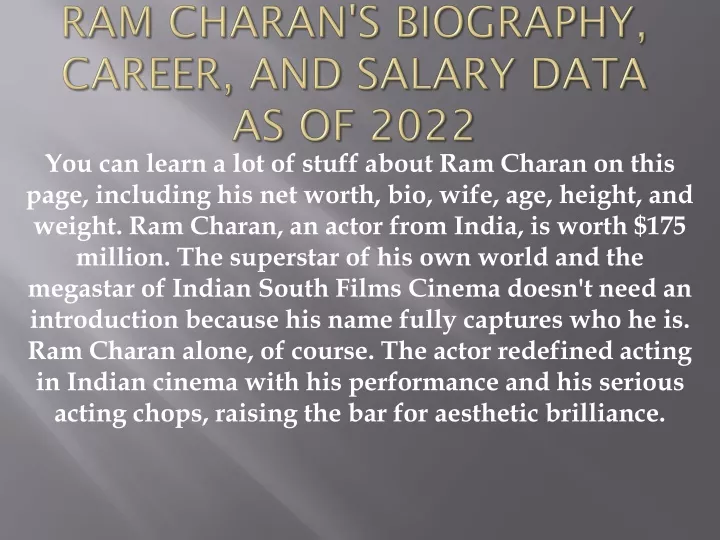 ram charan s biography career and salary data as of 2022