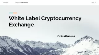 White Label Cryptocurrency Exchange