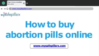 How to buy abortion pills online on Mysafepillsrx