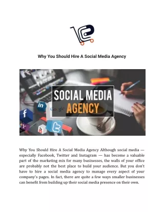 Why You Should Hire A Social Media Agency