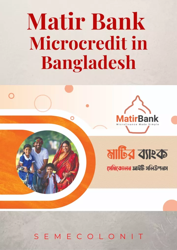 matir bank microcredit in bangladesh