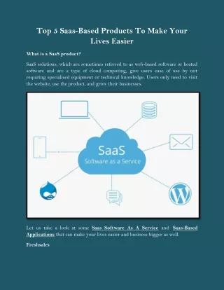 Top 5 Saas-Based Products To Make Your Lives Easier