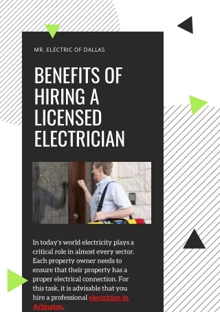 Benefits of Hiring a Licensed Electrician
