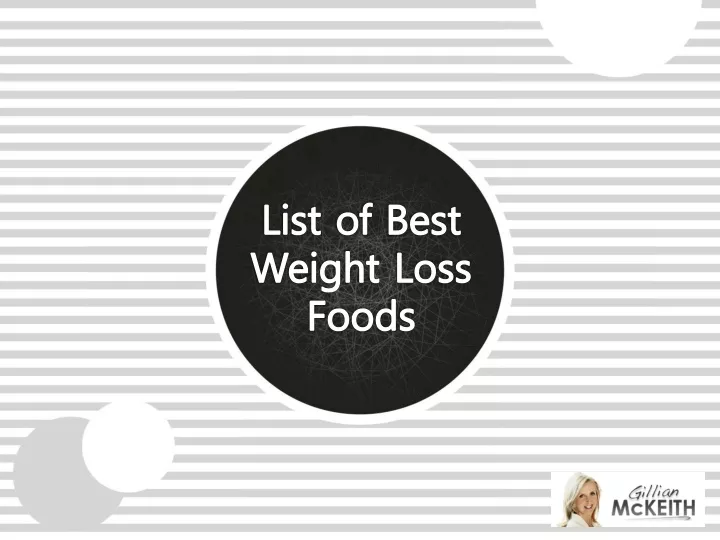 list of best weight loss foods