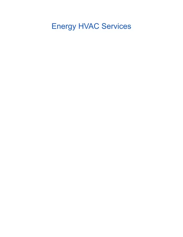 energy hvac services