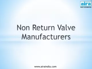 non return valve manufacturers