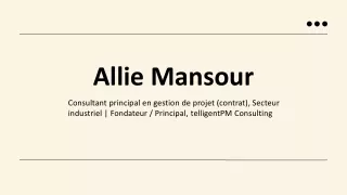 Allie Mansour - Un multitâche exceptionnel - Canada