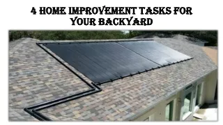 4 home improvement tasks for 4 home improvement