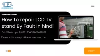 HOW TO REPAIR LCD TV STAND BY FAULT