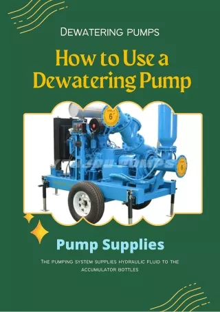 dewatering pumps how to use a dewatering pump
