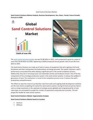 sand control solutions market