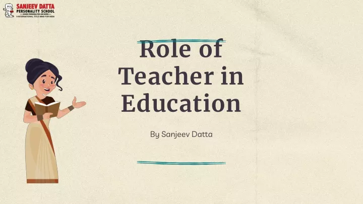 role of teacher in education
