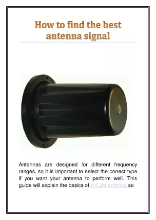 antennas are designed for different frequency