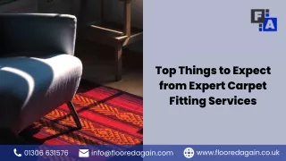 Top Things to Expect from Expert Carpet Fitting Services