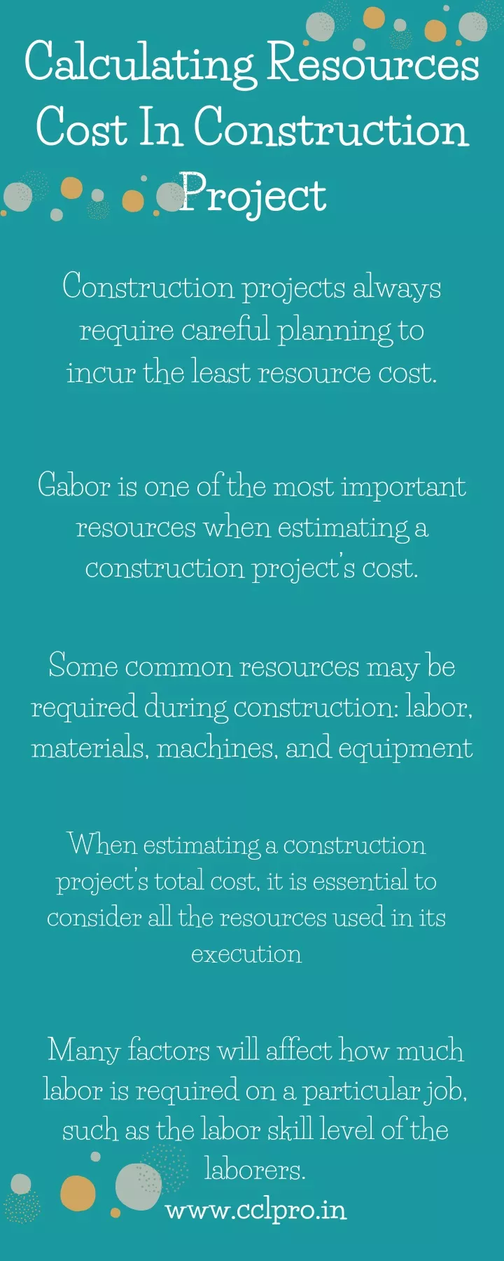 calculating resources cost in construction project
