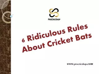 6 Ridiculous Rules About Cricket Bats