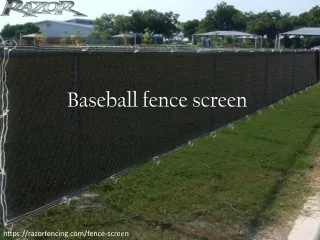 Base ball fence screen