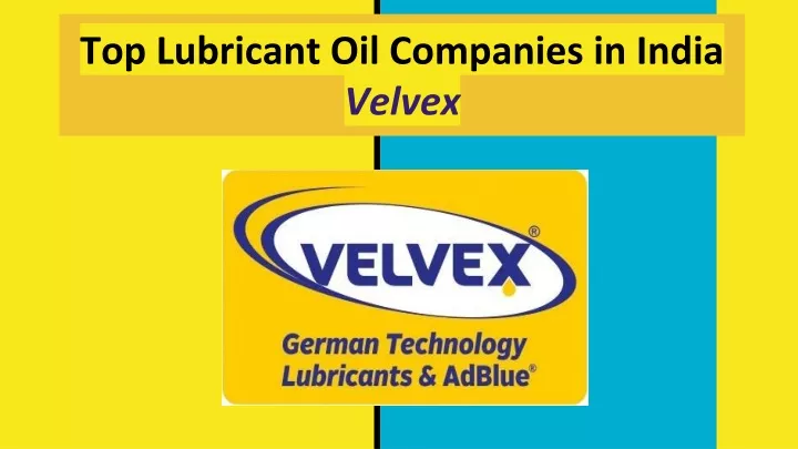 top lubricant oil companies in india velvex